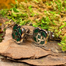 Load image into Gallery viewer, Celtic Knot Stud Earrings, Irish Jewelry, Celtic Jewelry, Anniversary Gift, Irish Dancer Gift, Norse Jewelry, Scottish Post Earrings