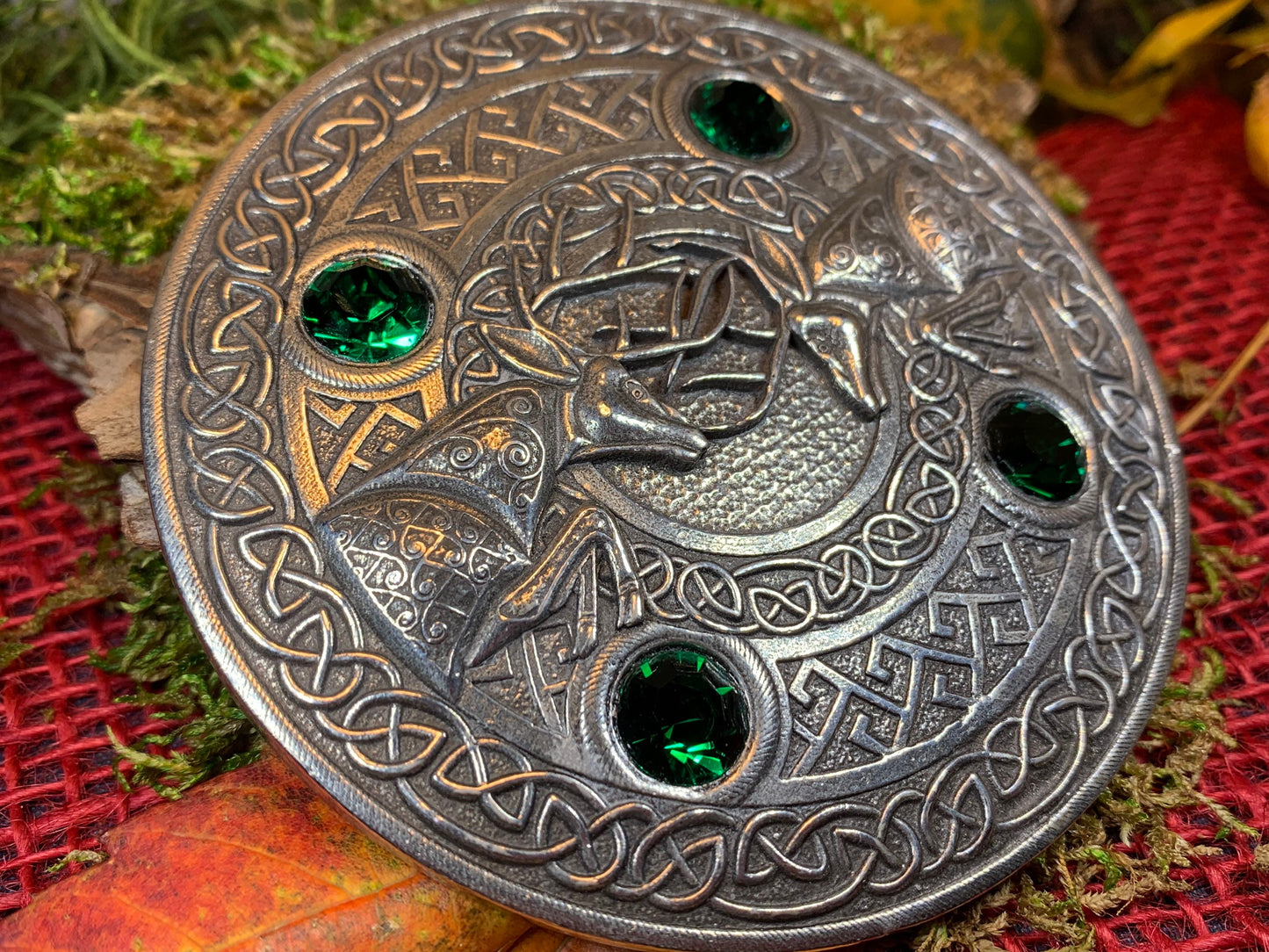 Celtic Fighting Stag Brooch — view 11