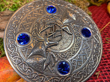 Load image into Gallery viewer, Celtic Stag Brooch, Celtic Knot Pin, Irish Jewelry, Scotland Jewelry, Anniversary Gift, Scottish Tartan Pin, Viking Jewelry, Norse Brooch
