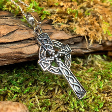 Load image into Gallery viewer, Celtic Cross Necklace, Cross Pendant, Mom Gift, Anniversary Gift, First Communion Gift, Baptism Cross, Religious Jewelry, Spiritual Gift