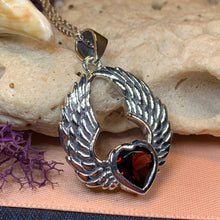 Load image into Gallery viewer, Angel Wings Necklace, Celtic Jewelry, Heart Jewelry, Spiritual Jewelry, Anniversary Gift, Wings Jewelry, Bridal Jewelry, Friendship Gift