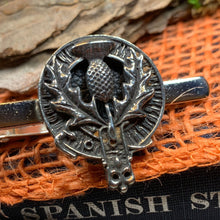 Load image into Gallery viewer, Thistle Tie Bar, Celtic Jewelry, Scottish Gift for Him, Dad Gift, Graduation Gift, Scotland Gift, Men's Jewelry, Celtic Tie Clip, Groom Gift