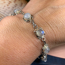 Load image into Gallery viewer, Celtic Knot Bracelet, Celtic Jewelry, Irish Jewelry, Love Knot Jewelry, Bridal Jewelry, Moonstone Jewelry, Wife Gift, Amethyst Bracelet