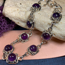 Load image into Gallery viewer, Celtic Knot Bracelet, Celtic Jewelry, Irish Jewelry, Love Knot Jewelry, Bridal Jewelry, Moonstone Jewelry, Wife Gift, Amethyst Bracelet