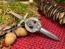 Load image into Gallery viewer, Irish Harp Kilt Pin, Irish Jewelry, Claddagh Kilt Pin, Harp Jewelry, Celtic Kilt Pin, Irish Dancer Gift, Celtic Knot Brooch, Bagpiper Gift