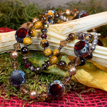 Load image into Gallery viewer, Highland Sunset Necklace, Tiger's Eye Jewelry, Boho Jewelry, Beaded Jewelry, Teacher Gift, Sister Gift, Girlfriend Gift, Mom Gift, Yoga Gift