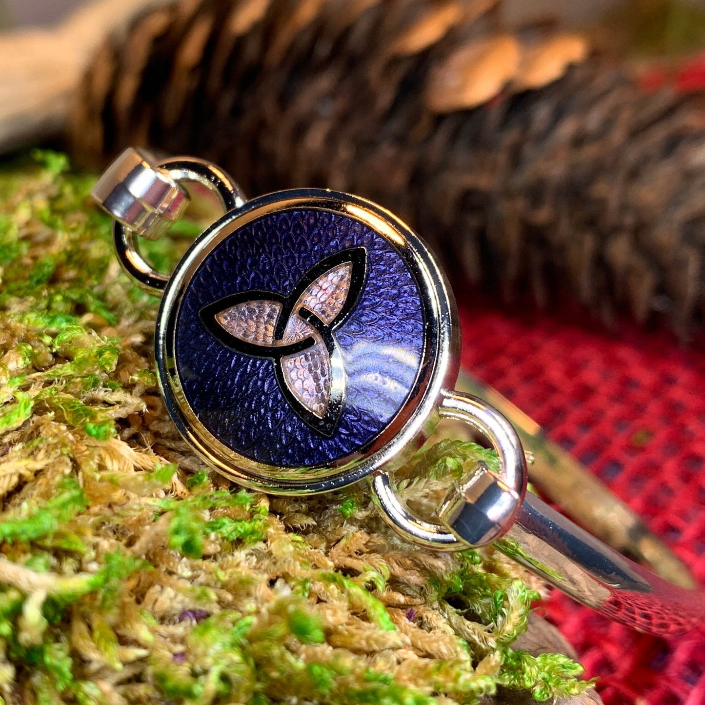 Enamel Celtic Trinity Knot Bracelet — view 9