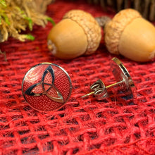 Load image into Gallery viewer, Celtic Knot Stud Earrings, Irish Jewelry, Celtic Jewelry, Trinity Knot Earrings, Irish Dancer Gift, Norse Jewelry, Scottish Post Earrings