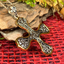 Load image into Gallery viewer, Celtic Cross Necklace, Irish Jewelry, Celtic Jewelry, Ireland Gift, Scotland Jewelry, Bridal Jewelry, Irish Cross, Medieval Cross, Wife Gift