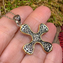 Load image into Gallery viewer, Celtic Cross Necklace, Irish Jewelry, Celtic Jewelry, Ireland Gift, Scotland Jewelry, Bridal Jewelry, Irish Cross, Medieval Cross, Wife Gift