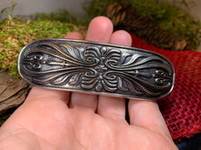 Load image into Gallery viewer, Celtic Knot Hair Clip, Celtic Barrette, Irish Jewelry, Pagan Jewelry, Friendship Gift, Wiccan Jewelry, Norse Jewelry, Animal Barrette