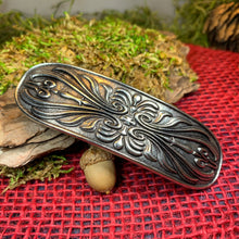 Load image into Gallery viewer, Celtic Knot Hair Clip, Celtic Barrette, Irish Jewelry, Pagan Jewelry, Friendship Gift, Wiccan Jewelry, Norse Jewelry, Animal Barrette