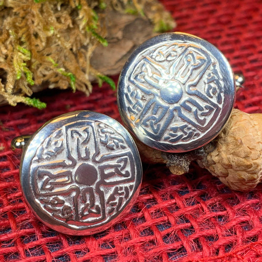 Celtic Cross Cuff Links, Scotland Jewelry, Celtic Jewelry, Irish Cross Jewelry, Bagpiper Gift, Groom Gift, Boyfriend Gift, Husband Gift