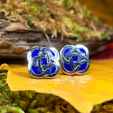 Load image into Gallery viewer, Celtic Knot Stud Earrings, Irish Jewelry, Celtic Jewelry, Anniversary Gift, Irish Dancer Gift, Norse Jewelry, Scottish Post Earrings