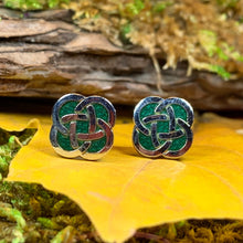 Load image into Gallery viewer, Celtic Knot Stud Earrings, Irish Jewelry, Celtic Jewelry, Anniversary Gift, Irish Dancer Gift, Norse Jewelry, Scottish Post Earrings