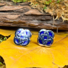 Load image into Gallery viewer, Celtic Knot Stud Earrings, Irish Jewelry, Celtic Jewelry, Anniversary Gift, Irish Dancer Gift, Norse Jewelry, Scottish Post Earrings