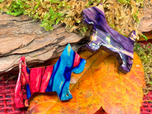 Load image into Gallery viewer, Dog Scottish Brooch, Dog Lover Gift, Scotland Jewelry, Dog Pin, Scarf Pin, Heathergem Pin, Dog Jewelry, Scottish Terrier Gift, Scotland Pin