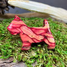 Load image into Gallery viewer, Dog Scottish Brooch, Dog Lover Gift, Scotland Jewelry, Dog Pin, Scarf Pin, Heathergem Pin, Dog Jewelry, Scottish Terrier Gift, Scotland Pin