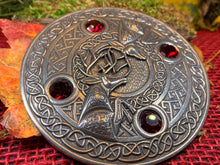 Load image into Gallery viewer, Celtic Stag Brooch, Celtic Knot Pin, Irish Jewelry, Scotland Jewelry, Anniversary Gift, Scottish Tartan Pin, Viking Jewelry, Norse Brooch