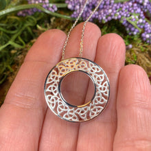 Load image into Gallery viewer, Celtic Knot Necklace, Ireland Jewelry, Irish Jewelry, Trinity Knot Pendant, Scottish Necklace, Anniversary Gift, Bridal Jewelry, Wife Gift