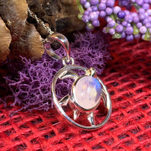 Load image into Gallery viewer, Turtle Necklace, Moonstone Jewelry, Sea Turtle Pendant, Beach Lover Gift, Animal Jewelry, Girlfriend Gift, Wife Gift, Nautical Jewelry