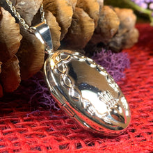 Load image into Gallery viewer, Claddagh Locket Necklace, Celtic Jewelry, Irish Jewelry, Anniversary Gift, Bridal Jewelry, Mom Gift, Wife Gift, Girlfriend Gift, Sister Gift