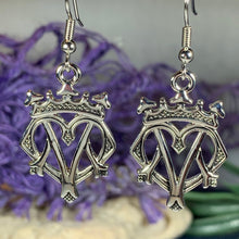 Load image into Gallery viewer, Luckenbooth Earrings, Scotland Earrings, Anniversary Gift, Heart Jewelry, Friend Gift, Girlfriend Jewelry, Celtic Jewelry, Outlander Jewelry