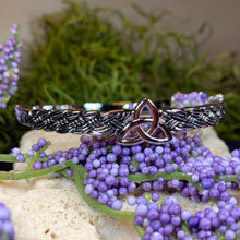 Load image into Gallery viewer, Trinity Knot Bracelet, Celtic Jewelry, Irish Jewelry, Wiccan Jewelry, Pagan Jewelry, Ireland Gift, Wife Gift, Mom Gift, Triquetra Bracelet