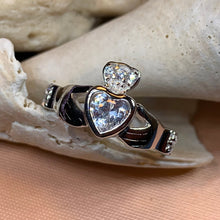 Load image into Gallery viewer, Claddagh Ring, Celtic Jewelry, Irish Jewelry, Bridal Jewelry, Ireland Gift, Promise Ring, Anniversary Gift, Girlfriend Gift, Wife Gift