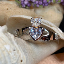 Load image into Gallery viewer, Claddagh Ring, Celtic Jewelry, Irish Jewelry, Bridal Jewelry, Ireland Gift, Promise Ring, Anniversary Gift, Girlfriend Gift, Wife Gift