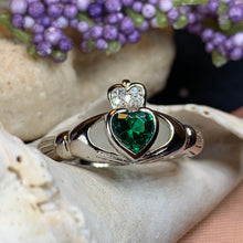 Load image into Gallery viewer, Claddagh Ring, Celtic Jewelry, Irish Jewelry, Bridal Jewelry, Ireland Gift, Promise Ring, Anniversary Gift, Girlfriend Gift, Wife Gift
