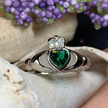 Load image into Gallery viewer, Claddagh Ring, Celtic Jewelry, Irish Jewelry, Bridal Jewelry, Ireland Gift, Promise Ring, Anniversary Gift, Girlfriend Gift, Wife Gift