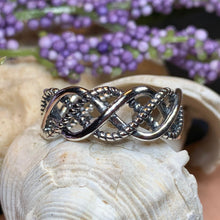 Load image into Gallery viewer, Celtic Knot Ring, Celtic Ring, Promise Ring, Silver Boho Ring, Irish Ring, Irish Dance Gift, Anniversary Gift, Bridal Ring, Wife Gift