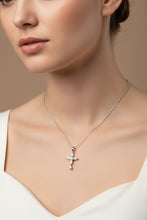 Load image into Gallery viewer, Celtic Cross Necklace, Diamond Cross Pendant, Irish Cross, First Communion Gift, Religious Jewelry, Bridal Cross Necklace, Wife Gift