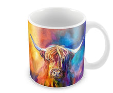 Load image into Gallery viewer, Highland Cow Mug, Scotland Gift, Scottish Mug, Ceramic Mug, Cow Lover Gift, Outlander Gift, Coffee Mug Gift, Mom Gift, Dad Gift, Wife Gift