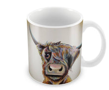 Load image into Gallery viewer, Highland Cow Mug, Scotland Gift, Scottish Mug, Ceramic Mug, Cow Lover Gift, Outlander Gift, Coffee Mug Gift, Mom Gift, Dad Gift, Wife Gift