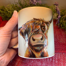 Load image into Gallery viewer, Highland Cow Mug, Scotland Gift, Scottish Mug, Ceramic Mug, Cow Lover Gift, Outlander Gift, Coffee Mug Gift, Mom Gift, Dad Gift, Wife Gift