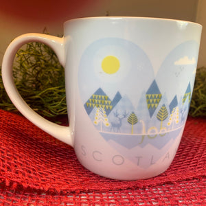Scotland Mug, Scotland Gift, Scottish Mug, Ceramic Mug, Blue Mug, Outlander Gift, Coffee Mug Gift, Mom Gift, Dad Gift, Wife Gift