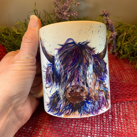 Load image into Gallery viewer, Highland Cow Mug, Scotland Gift, Scottish Mug, Ceramic Mug, Cow Lover Gift, Outlander Gift, Coffee Mug Gift, Mom Gift, Dad Gift, Wife Gift