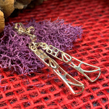 Load image into Gallery viewer, Art Deco Earrings, Scotland Jewelry, Mackintosh Jewelry, Silver Post Earrings, Anniversary Gift, Celtic Earrings, Rose Jewelry, Mom Gift
