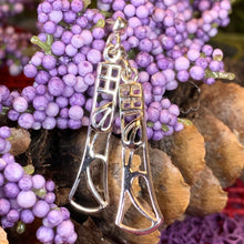 Load image into Gallery viewer, Art Deco Earrings, Scotland Jewelry, Mackintosh Jewelry, Silver Post Earrings, Anniversary Gift, Celtic Earrings, Rose Jewelry, Mom Gift