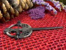 Load image into Gallery viewer, Celtic Kilt Pin, Celtic Jewelry, Irish Jewelry, Irish Dance Gift, Celtic Pin, Tara Brooch, Wiccan Jewelry, Ireland Kilt Pin, Pewter Brooch