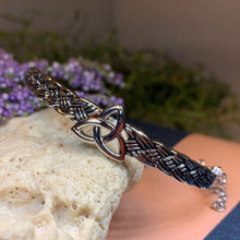 Load image into Gallery viewer, Trinity Knot Bracelet, Celtic Jewelry, Irish Jewelry, Wiccan Jewelry, Pagan Jewelry, Ireland Gift, Wife Gift, Mom Gift, Triquetra Bracelet
