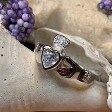 Load image into Gallery viewer, Claddagh Ring, Celtic Jewelry, Irish Jewelry, Bridal Jewelry, Ireland Gift, Promise Ring, Anniversary Gift, Girlfriend Gift, Wife Gift