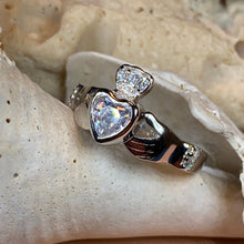 Load image into Gallery viewer, Claddagh Ring, Celtic Jewelry, Irish Jewelry, Bridal Jewelry, Ireland Gift, Promise Ring, Anniversary Gift, Girlfriend Gift, Wife Gift