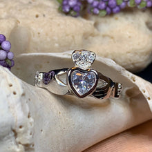 Load image into Gallery viewer, Claddagh Ring, Celtic Jewelry, Irish Jewelry, Bridal Jewelry, Ireland Gift, Promise Ring, Anniversary Gift, Girlfriend Gift, Wife Gift