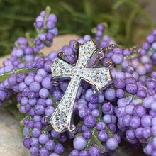 Load image into Gallery viewer, Celtic Cross Necklace, Diamond Cross Pendant, Irish Cross, First Communion Gift, Religious Jewelry, Bridal Cross Necklace, Wife Gift