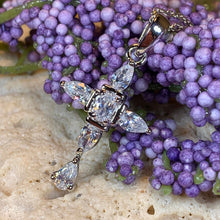 Load image into Gallery viewer, Celtic Cross Necklace, Diamond Cross Pendant, Irish Cross, First Communion Gift, Religious Jewelry, Bridal Cross Necklace, Wife Gift