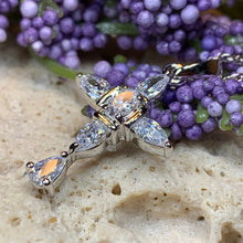 Load image into Gallery viewer, Celtic Cross Necklace, Diamond Cross Pendant, Irish Cross, First Communion Gift, Religious Jewelry, Bridal Cross Necklace, Wife Gift