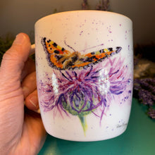 Load image into Gallery viewer, Thistle Mug, Scotland Gift, Scottish Thistle Mug, Ceramic Mug, Outlander Gift, Coffee Mug Gift, Mom Gift, Dad Gift, Wife Gift, Gift for her